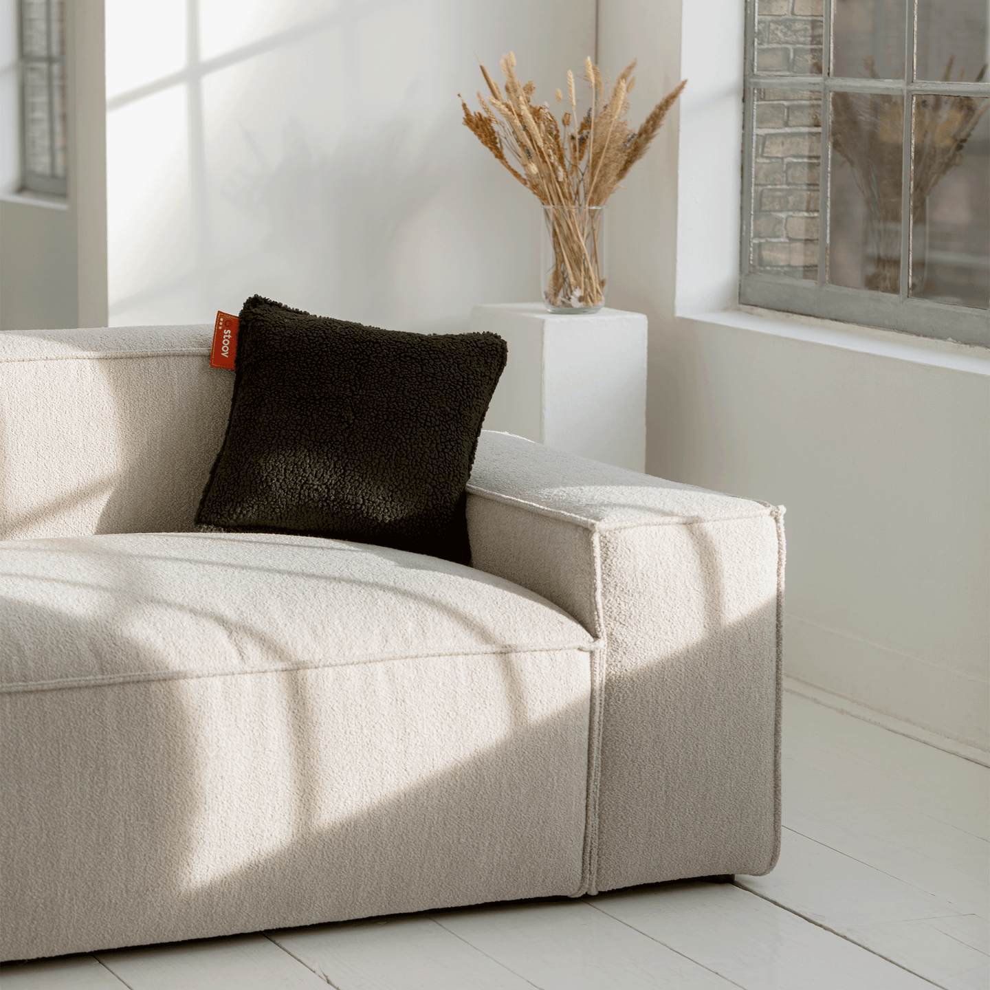 Ploov | 45x45 Wollig Schwarz