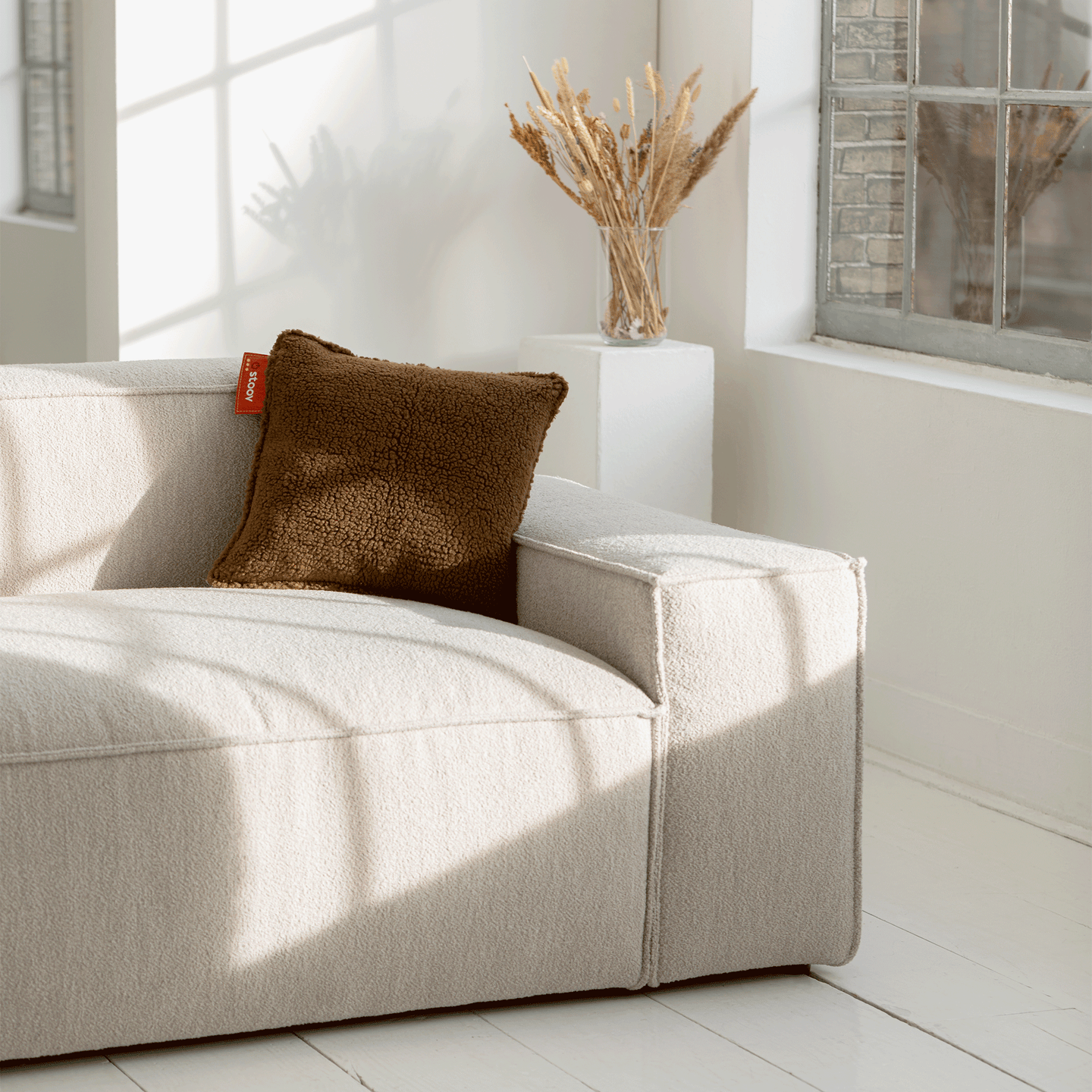 Ploov | 45x45 Wollig Braun